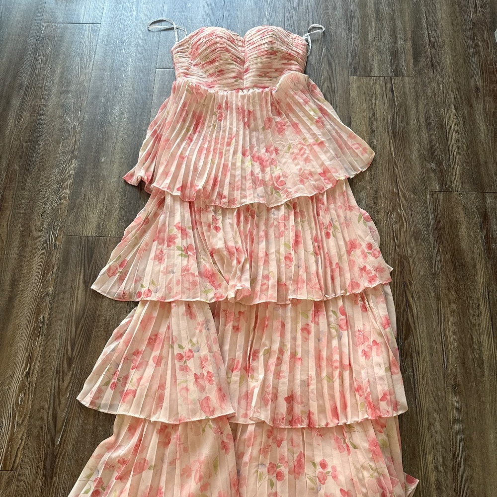 Floral Dress Strapless - Picture 2 of 6